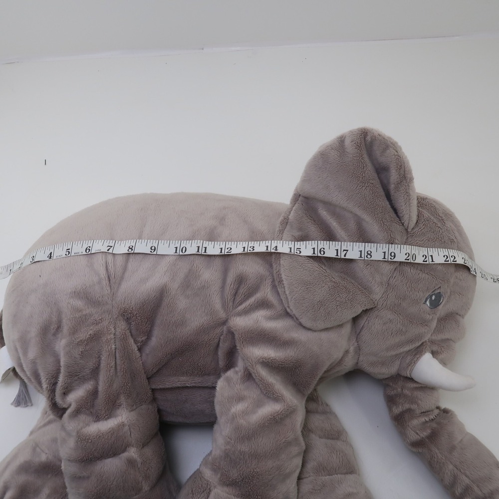 24" IKEA Big Plush Elephant Stuffed Animal Jungle Large Super Soft Gray Floppy - Picture 3 of 7